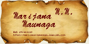 Marijana Maunaga vizit kartica